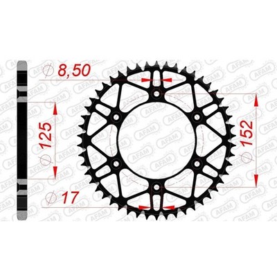 Stahl Kettenrad für Beta RR 430 Racing 2023 ZD3EC17C 520er 49 Zähne