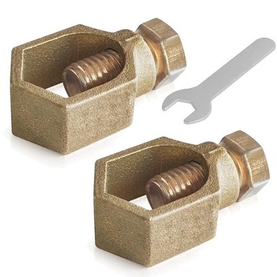 Copper Ground Rod Clamp 1/2-5/8 Grounding Rods BCP58 2 Pack Electrical Clamp 