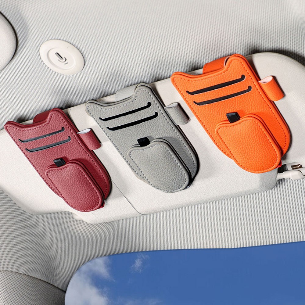 Car Sun Visor Glasses Clip For Sunglasses Card Holder Clip Magnetic Accessories