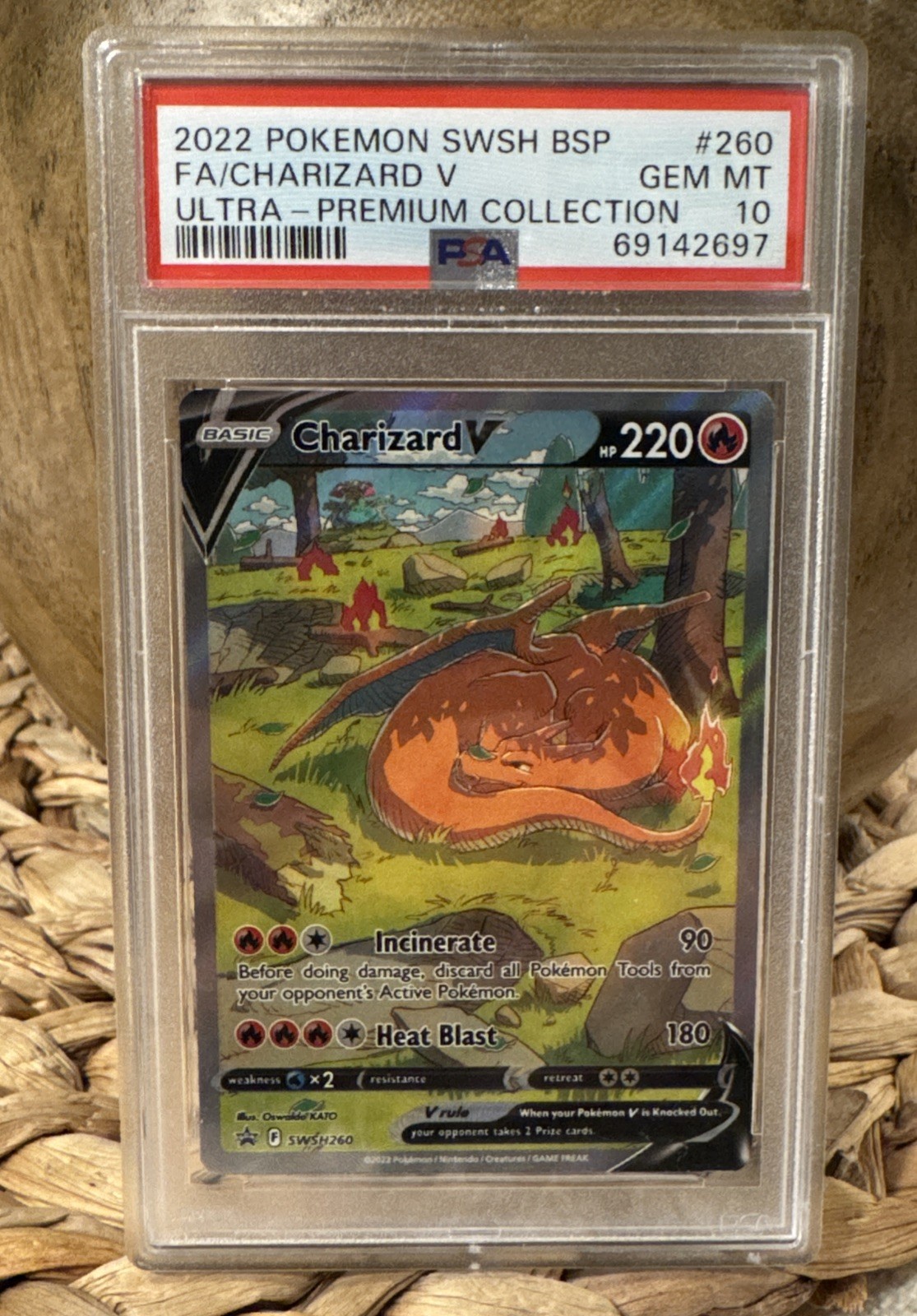 2022 Pokemon UPC Black Star Promo Charizard V Full Art SWSH260 PSA 10 GEM MINT