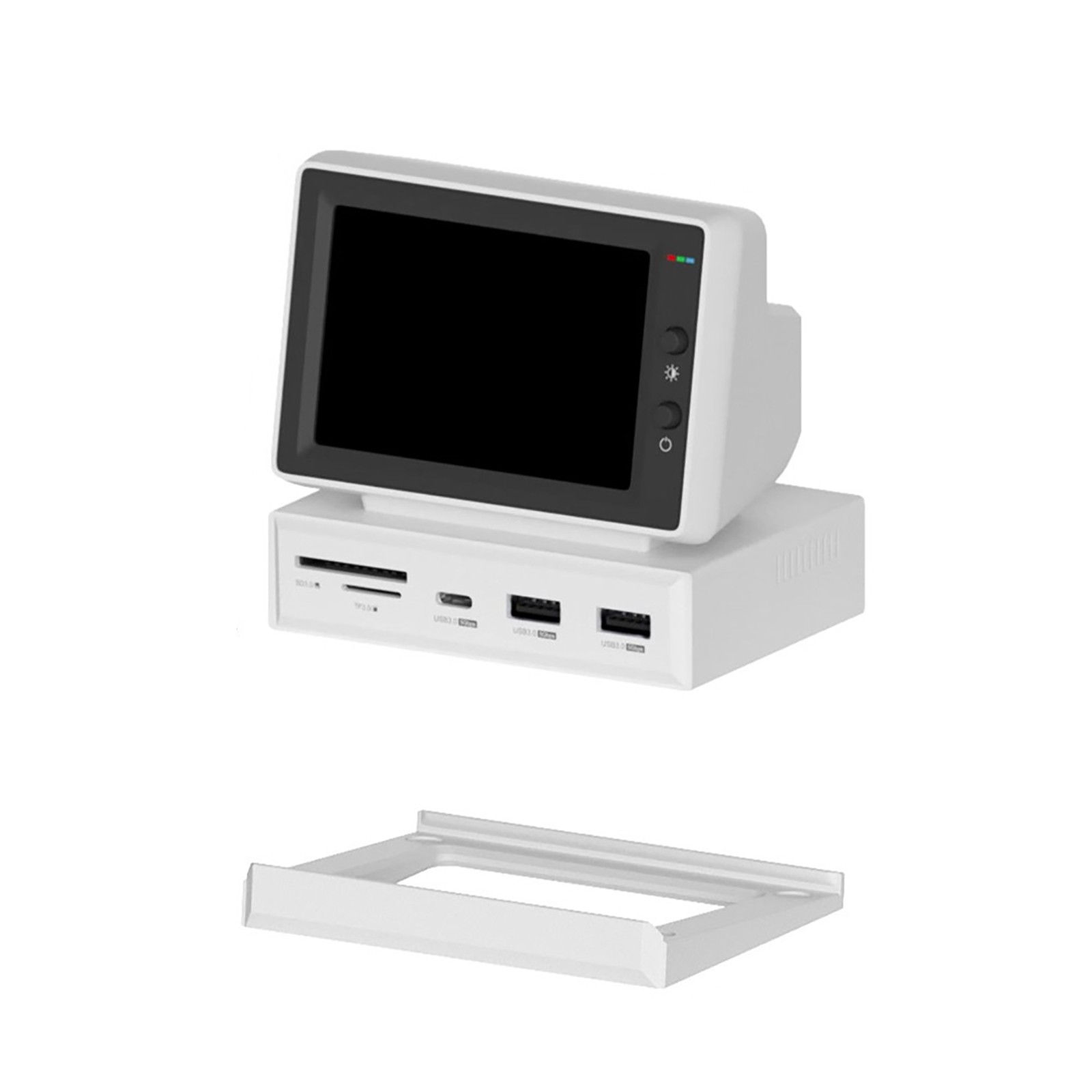 2024 3.5" IPS Mini Computer Secondary Screen Desktop Expansion Dock Case AIDA64