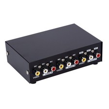 Efficient 4Way A V Selectors Audios Video Switcher for TV Projectors Connection