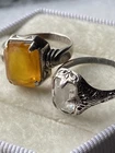 New ListingAntique Art Deco Victorian Filigree Ostby Barton Sterling Silver Ring Lot Size 4