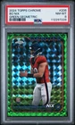 2024 TOPPS CHROME GREEN GEOMETRIC #206 BO NIX ROOKIE RC 41/99 PSA 8