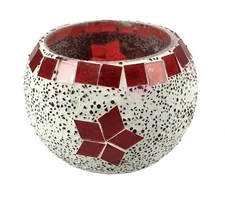 Mosaic Art Decorative Glass Lighting Holder – Handmade Tea Light Holder. i41-78