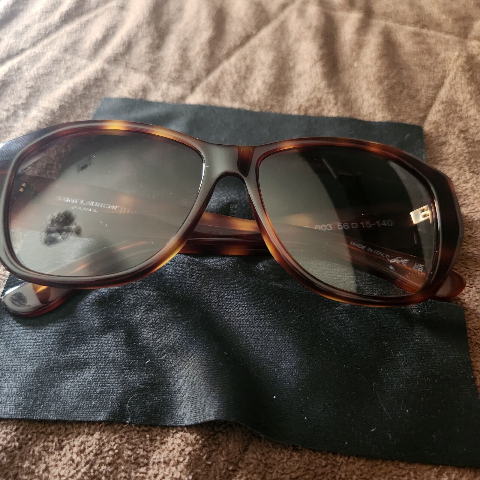 Occhiali da sole SAINT LAURENT YSL SLM8 F 003 avana marrone oro logo 57 mm