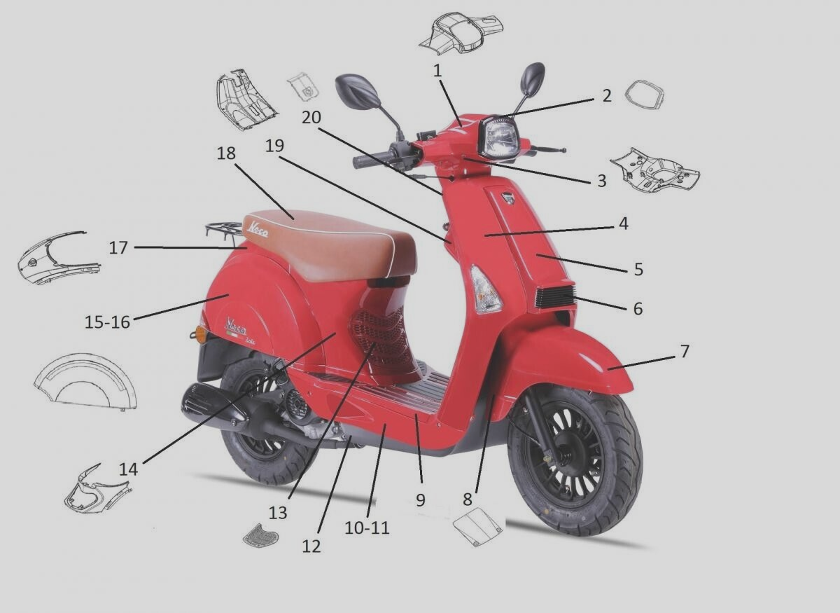 NECO LOLA 50cc PANELS PARTS AVAILABLE TO ORDER GENUINE OEM