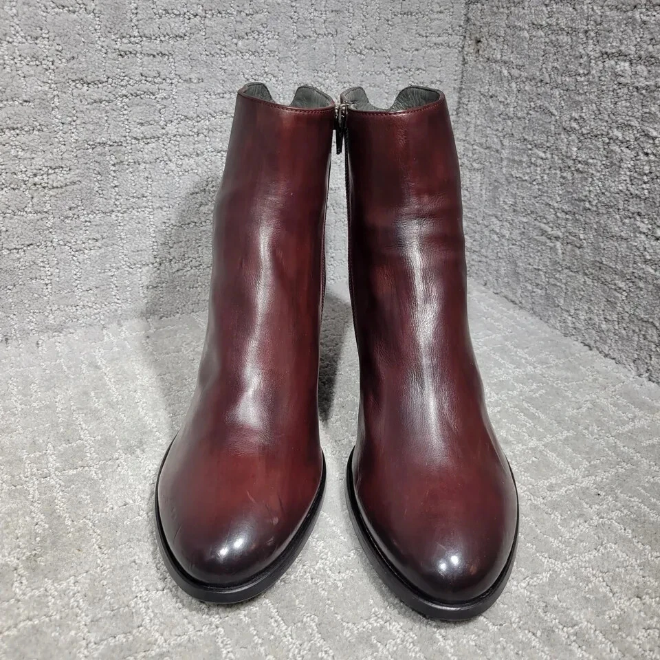 To Boot New York Elena Women's Size 11M US Burgundy Leather Ankle Bootie Boots - Image 2 of 4