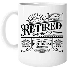 Happy Retirement Gift for Men Retirement Coffee Mugs Gift Retired 11oz 15oz