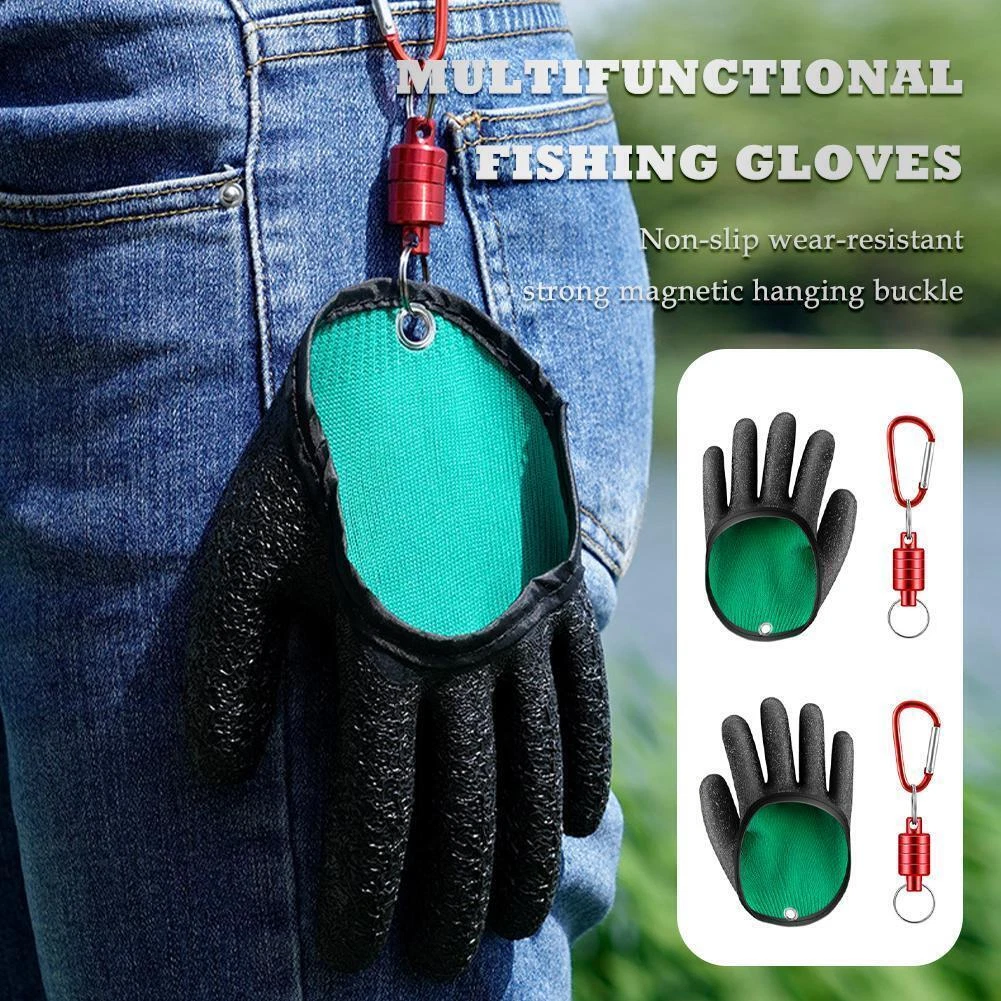 Pair of Fishing Gloves Textured Grip Fish Cleaning Soft Cut Resistant Hot  G1