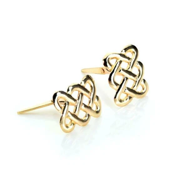 9ct Yellow Gold Andralok Celtic Knot Design Stud Earrings