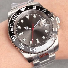 40mm 200m Diver Sapphire Black Sterile Dial Men's Wristwatch fit NH35 Movement