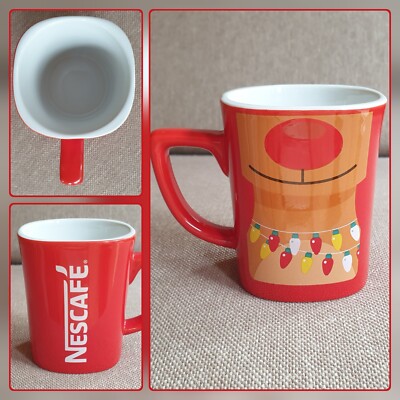 Nescafé * Tasse * Becher * Elch mit Lichterkette * Weihnachten * X-Mas