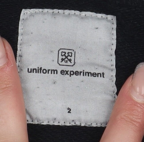Sudadera pulóver negra Uniform Experiment para hombre, talla S - Imagen 3 de 12