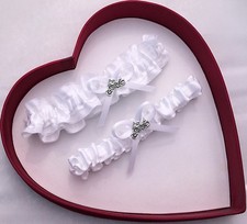 NEW Bridal White on White Wedding Garter Prom GetTheGoodStuff A Dance