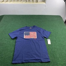 NWT Vtg Polo Ralph Lauren USA Flag Shirt Youth Large NEW with Tags