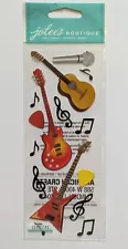 Jolee's Guitars & Music Notes Instruments Microphone Scrapbooking Stickers