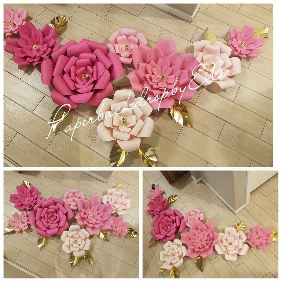 ·°°••♡♡8 flores de papel GRANDES♡♡••°°· Foto 4 de 4