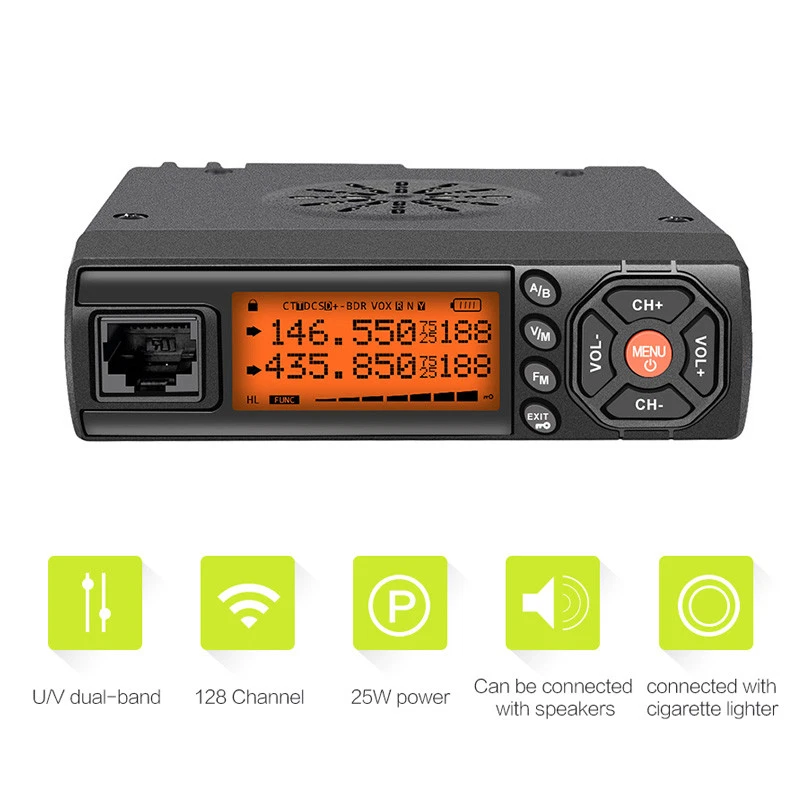 Zastone Z218 Mobile 25W Dual Band Walkie Talkie 10KM Transceiver Car Radio - Image 2 of 4