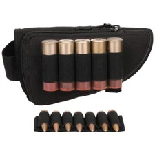 Shotgun Buttstock Shell Pouch for 12 Ga Molle Rifle Stock Ammo Holder Cheek Pad