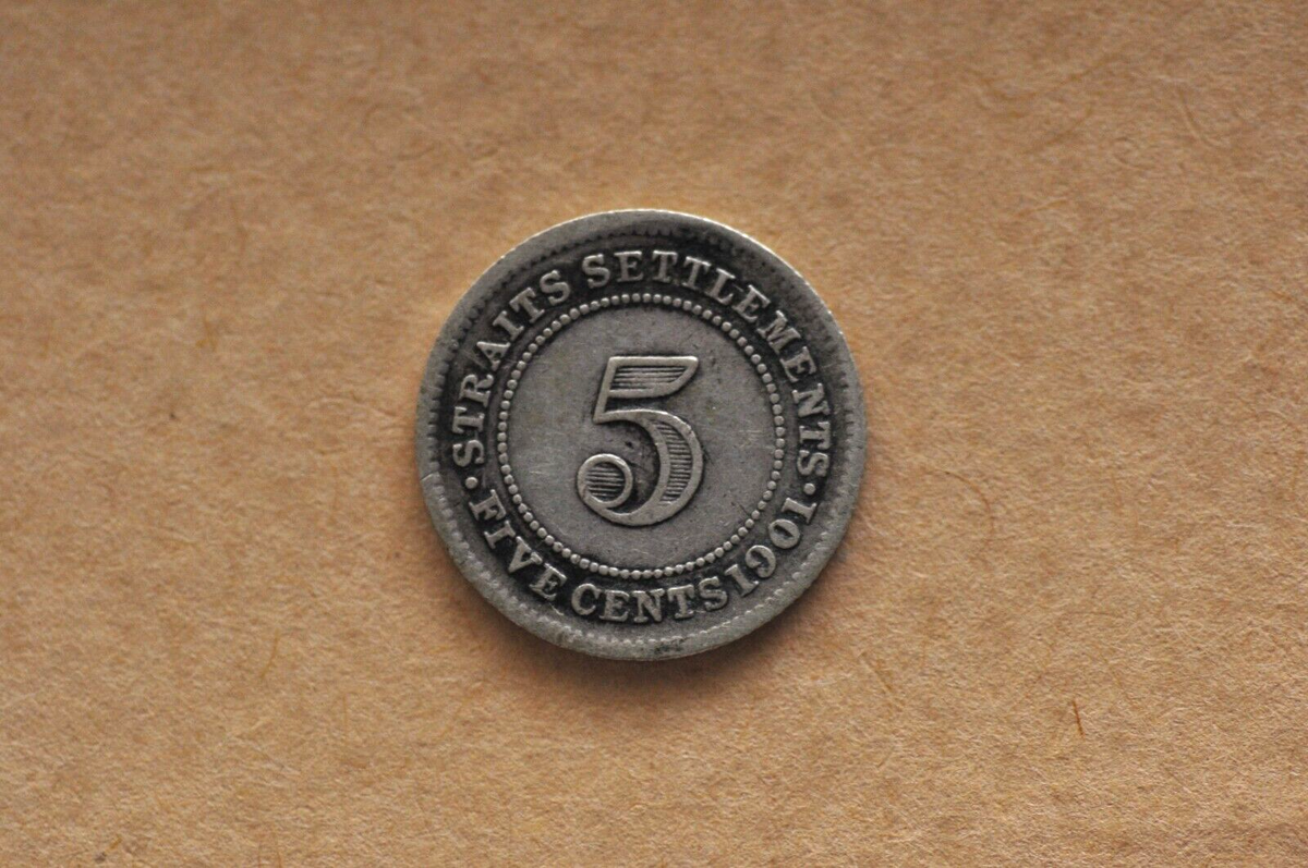 Straits Settlements (QV) 1901 5 cents Silver Coin ( Wt : 1.31 g ) C547 |  eBay