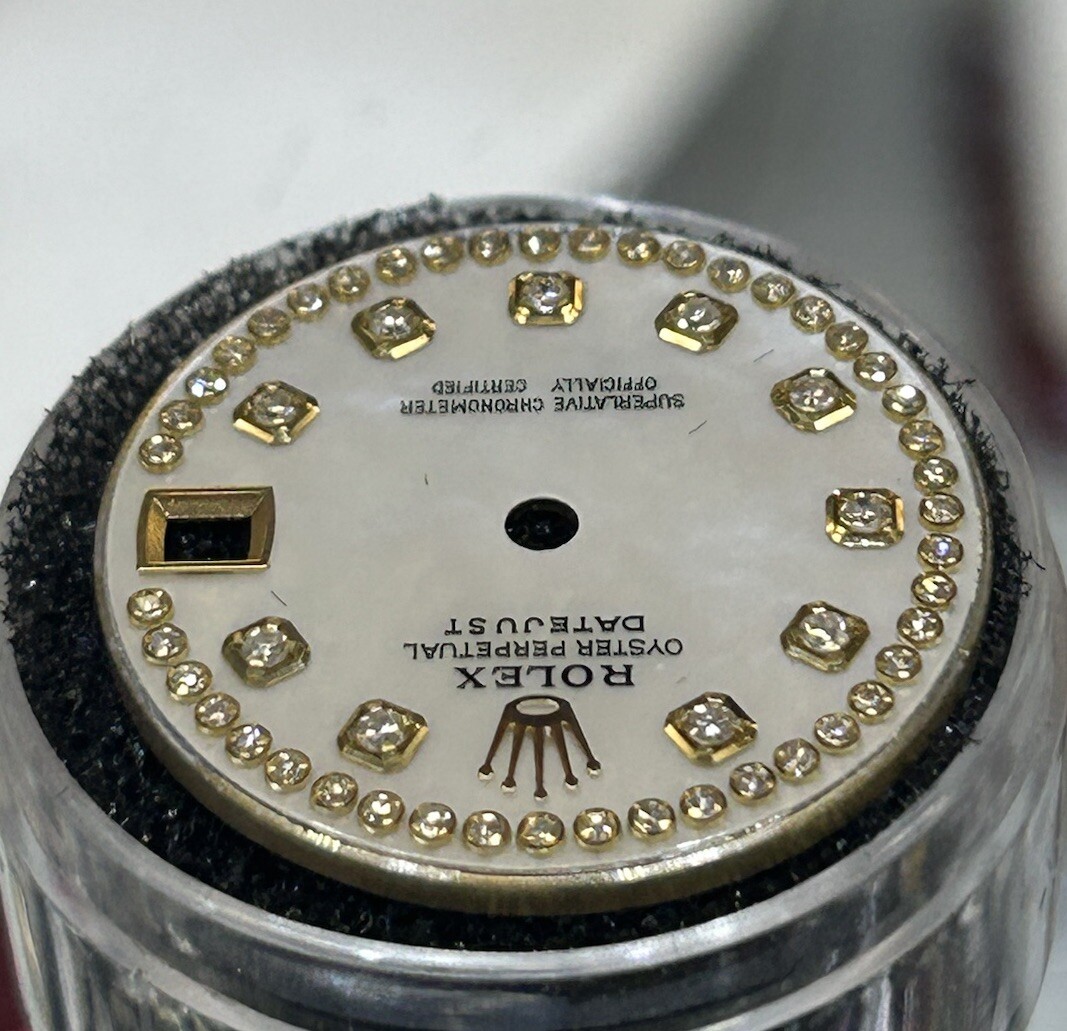 Rolex Ladies MidSize Datejust Custom MOP String Diamond Dial 68273 ...