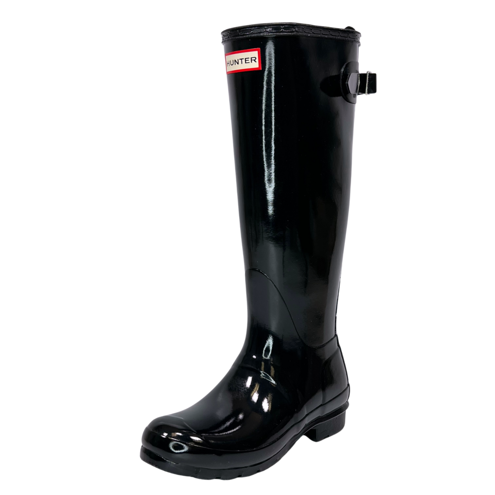 Hunter Rain Boots Women's Original Tall Gloss Rain Boots Black Size US 6 EU 37-image