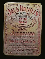 Jack Daniels Old No 7 Sour Mash Whiskey Vintage Belt Buckle