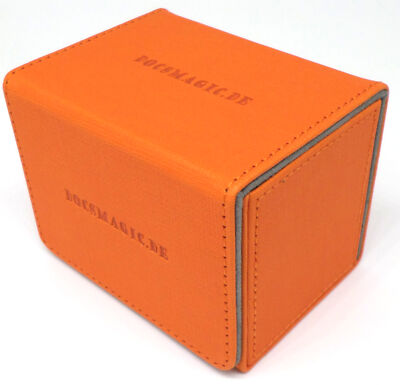 Docsmagic.de Premium Magnetic Sideflip Box 80 Orange + Deck Divider - MTG - PKM 