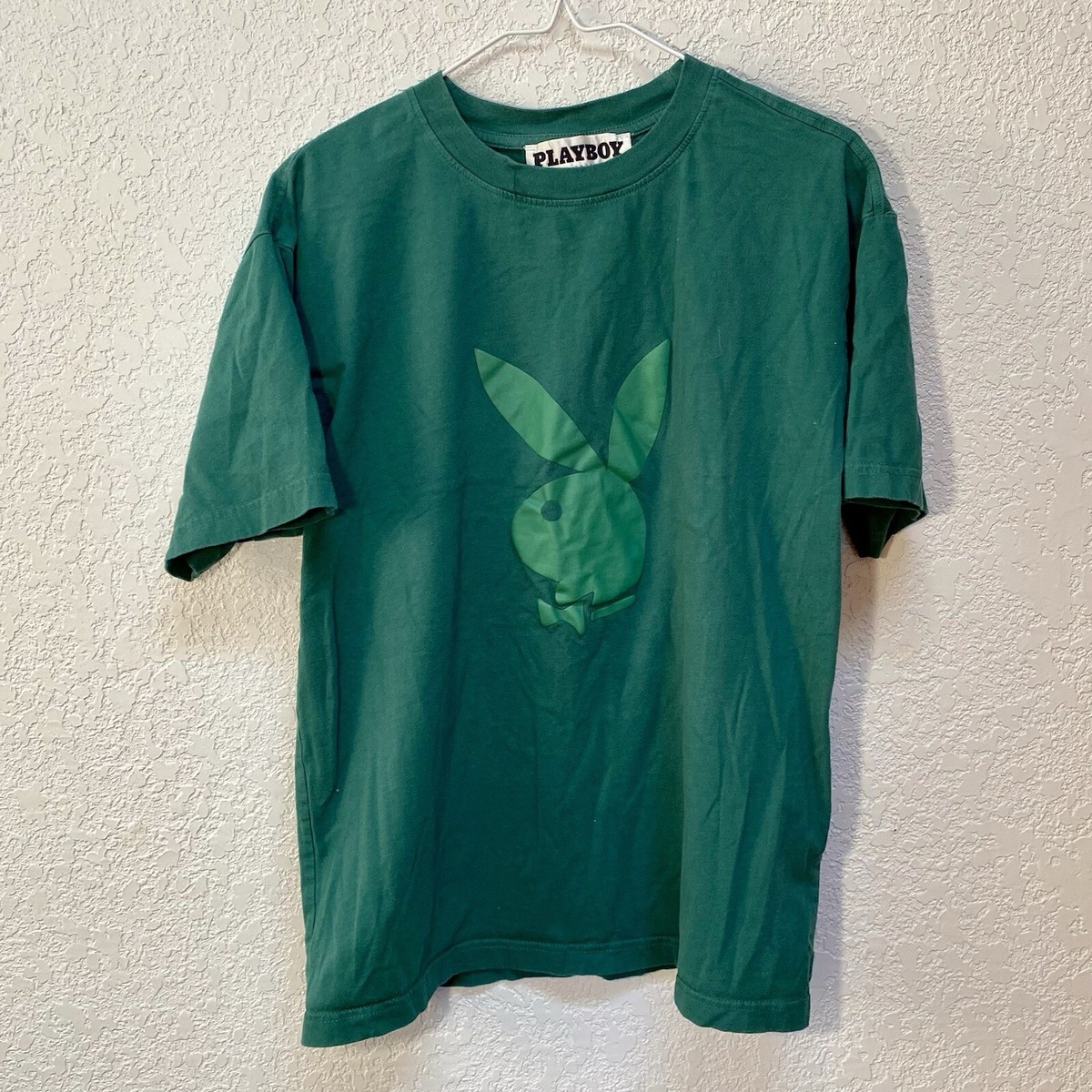 PLAYBOY By Pacsun T-Shirt Mens Medium Green Bunny Graphic Short