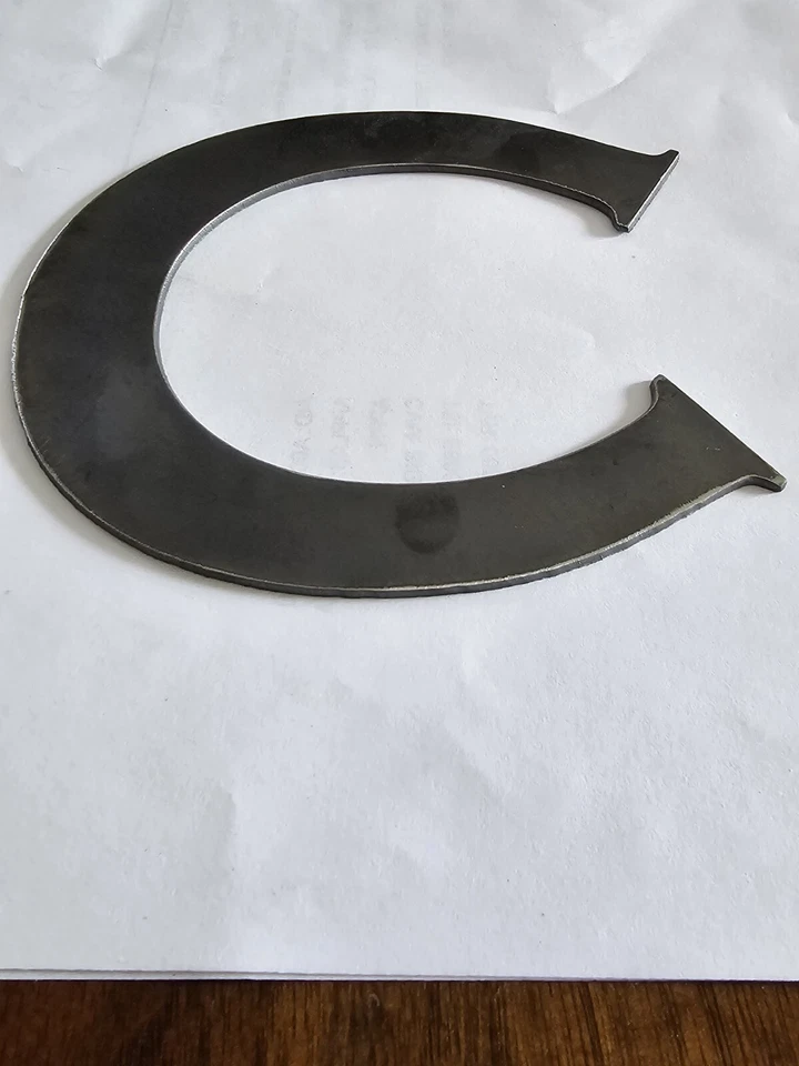 4" Tall precision cut metal letters, thick, weldable, 16 Gauge "Cooperhead Bold" - Image 4 of 4