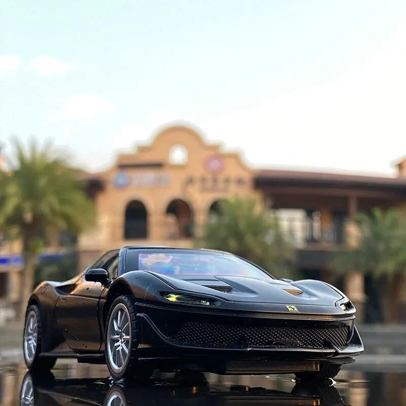 1:32 Ferrari J50 Alloy Diecast Model Sports Car Sounds Lights Vehicle Kids Toys - Image 3 of 4