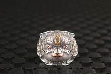 15g used chinese Solid 925 Silver Hand Cast fortune leo rings jewel gift