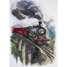 Counted Cross Stitch Kit Train Eastern Express DIY Abris Art