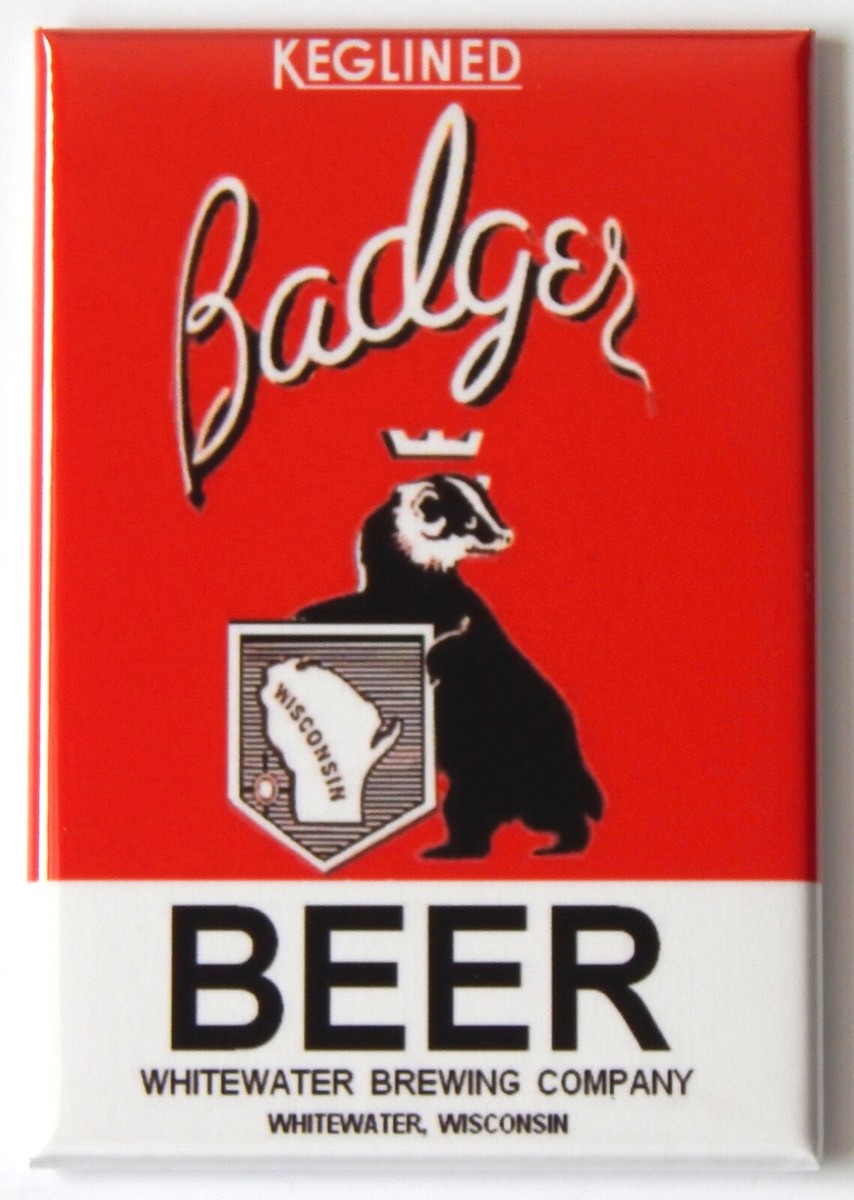 Badger Beer FRIDGE MAGNET sign label wisconsin | eBay