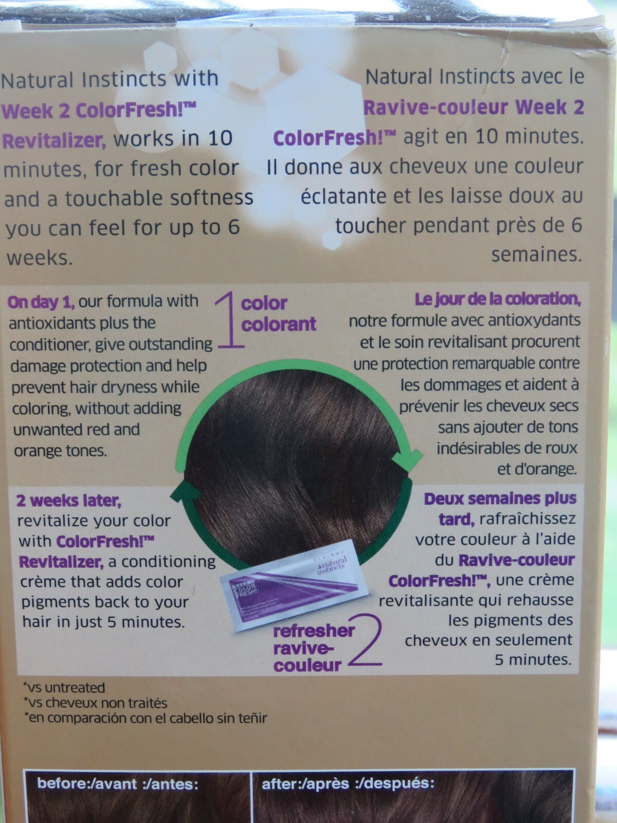 CLAIROL NATURAL INSTINCTS HAIR COLOR 12A LIGHT CARAMEL BROWN