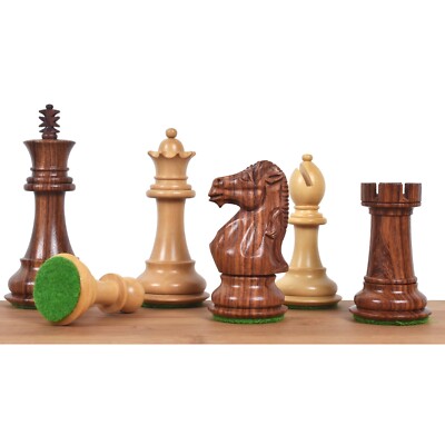 3,9 ''Royal Knight Staunton Schachfiguren Nur Satz - goldenes Palisander