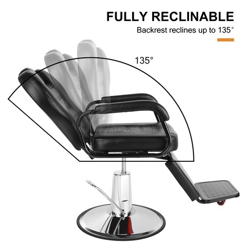 All Purpose Hydraulic Recline Barber Chair Salon Beauty Spa Heavy Duty Equipment - Picture 5 of 12