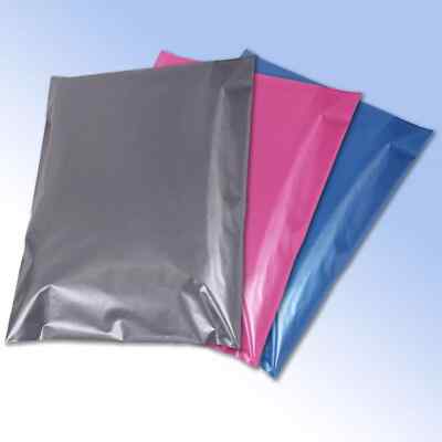 Versandtaschen grau rosa blau farbig Poly Post selbstklebend Pakettasche