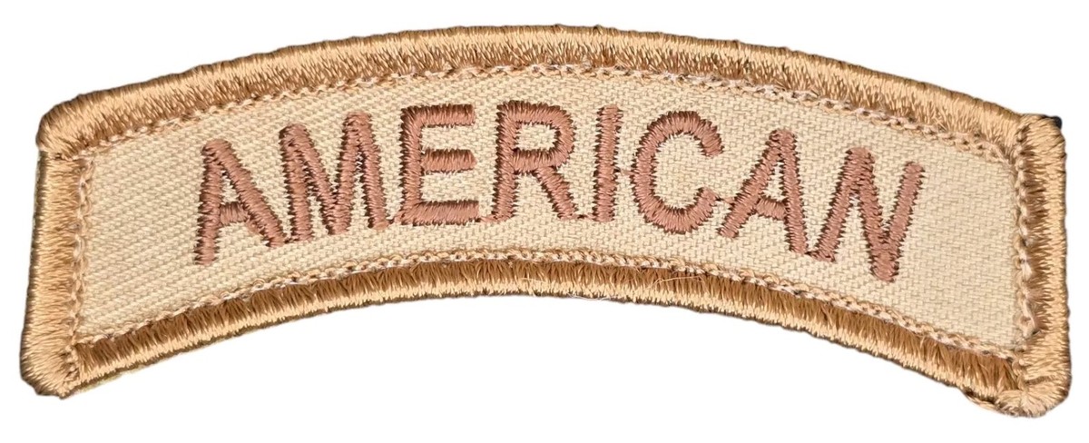 USA Flag Rocker Tab 3.5 Inch Hook Fastener Patch – Embroidered American Flag Applique