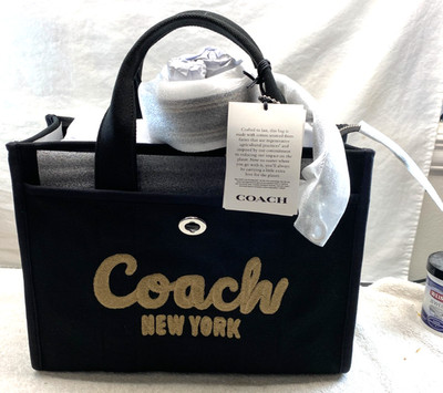 COACH CARGO TOTE BLACK CP158 NEW