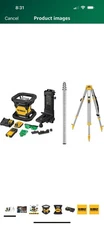 Dewalt Rotary Laser Full Kit. Tripod,stake Laser Battery And Charger  Used Once