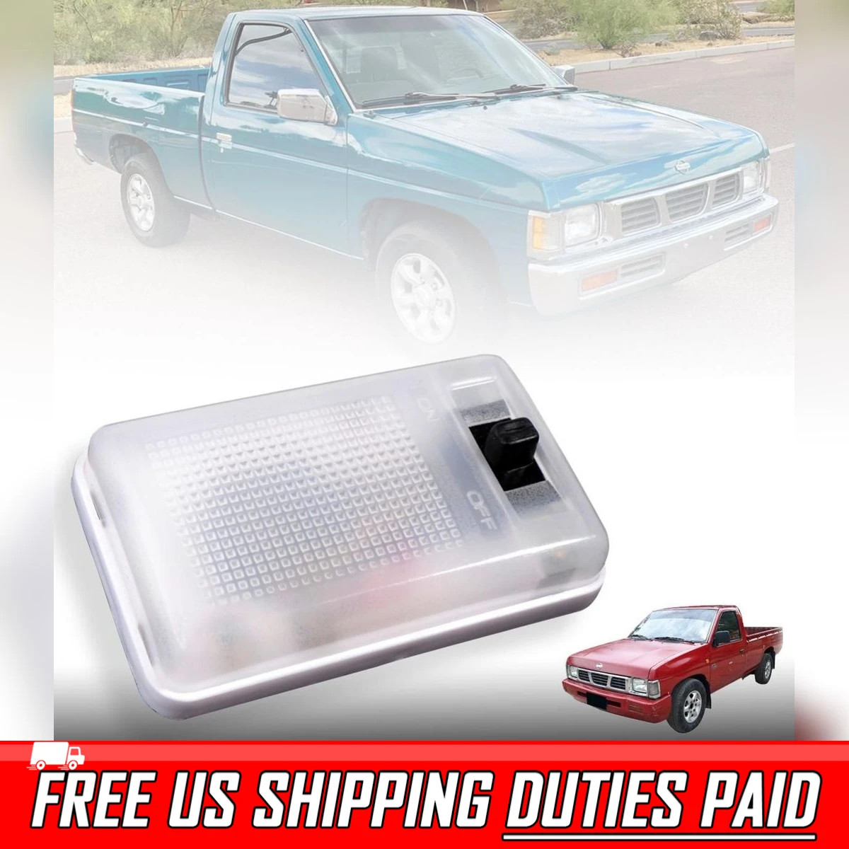LED Interior Dome & Map Reading Light Kit For Nissan Navara D22 D40 D23 1997-2023 – 6000K, Plug & Play