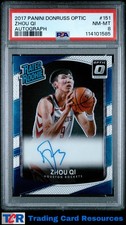 2017-18 Donruss Optic #151 Zhou Qi Rated Rookies Signatures PSA 8 NM-MT