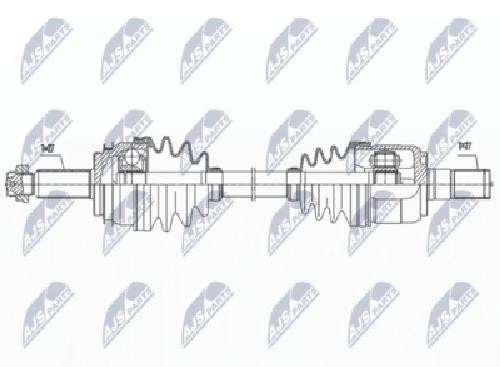 Original NTY Drive Shaft NPW-HY-619 For Hyundai