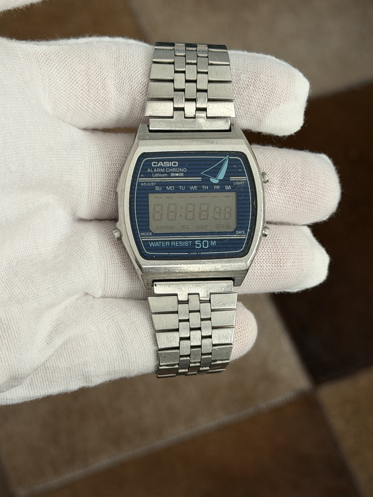 Rare Vintage Casio Sailboat W-61 Men’s Digital Sports Watch Module 81 JDM 1980s