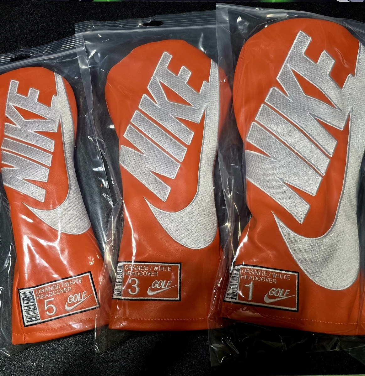 American Flatsticks Nike Orange Shoebox Headcover Set Driver 3 & 5
