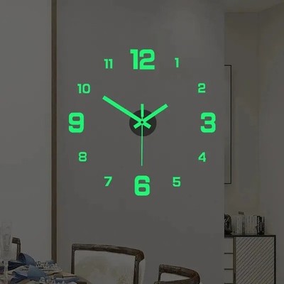 EW Kreative Einfache Leuchtende Digitale Uhr Europäischen Stil DIY Stille Wanduh