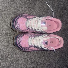 Bottega Veneta pink sneakers with purple accents and textured mesh