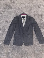 Banana Republic Women s Wool Blend Blazer Gray Size Petite 4 Business Casual